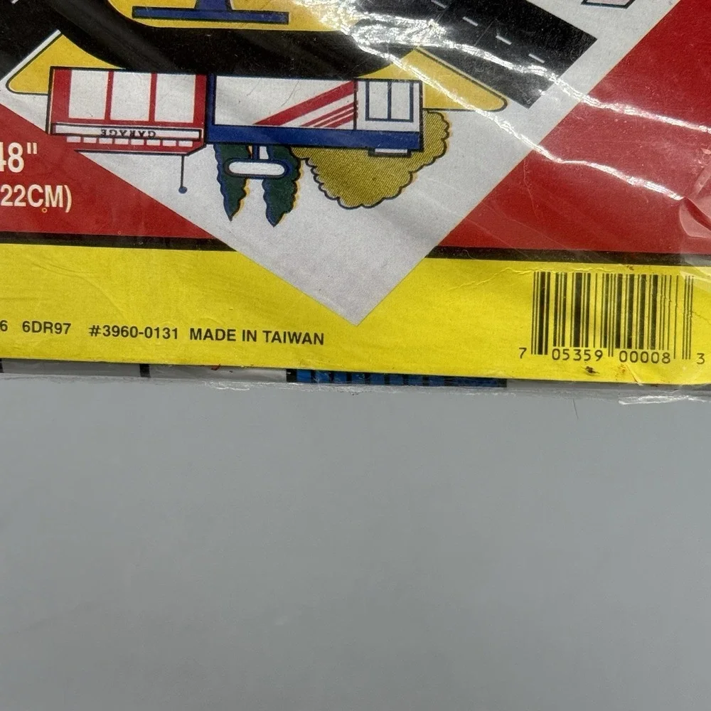 Vintage‎ Road Play Mat City Street Vinyl Toy Car Track 36x48 NOS Sealed New